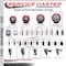 Service Caster 5'' Red Poly Swivel 1-1/4'' Expanding Stem Caster with Brake SCC-EX20S514-PPUB-RED-TLB-114 - alternate 4